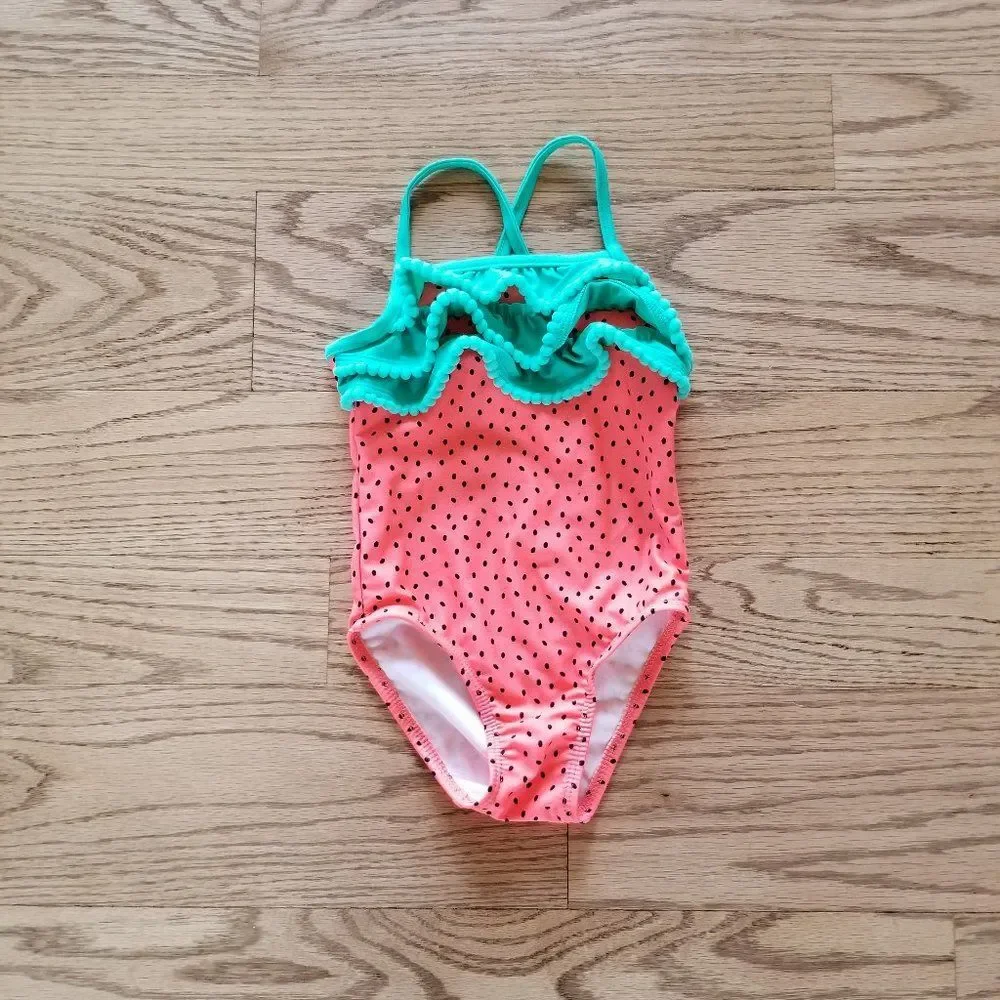 Cat & Jack 18M Watermelon One Piece Swim Suit EUC